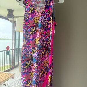 Tzu Tzu golf Floral Multicolor Sleeveless Dress